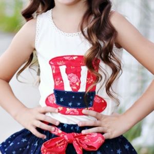 Mustard Pie Sammy Tank in True Blue.